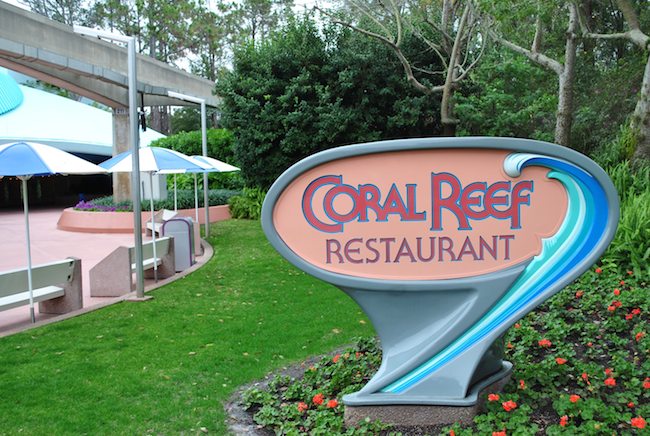 Coral Reef Restaurant Epcot Future World Dining Information WDW   Coral Reef Restaurant Entrance Sign Menu Future World Epcot Disney World  