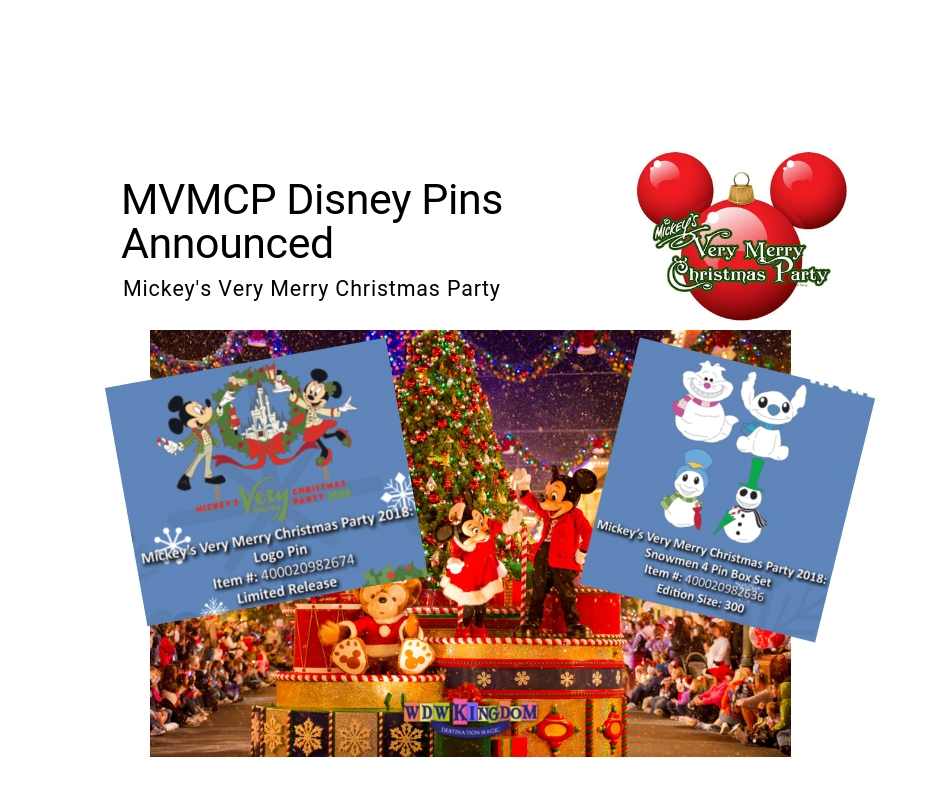 Mickey #39 s Very Merry Christmas Party Pins Announced WDW Kingdom